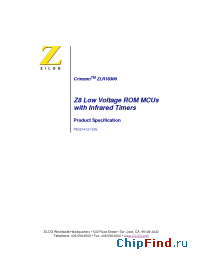 Datasheet ZLP128ICE01ZEM manufacturer Zilog